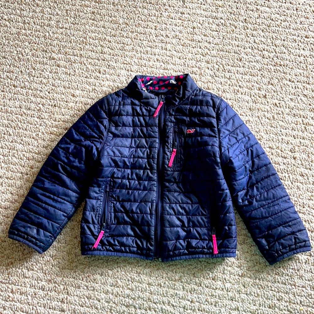 Vineyard Vines Navy Girls 4T light puffer jacket